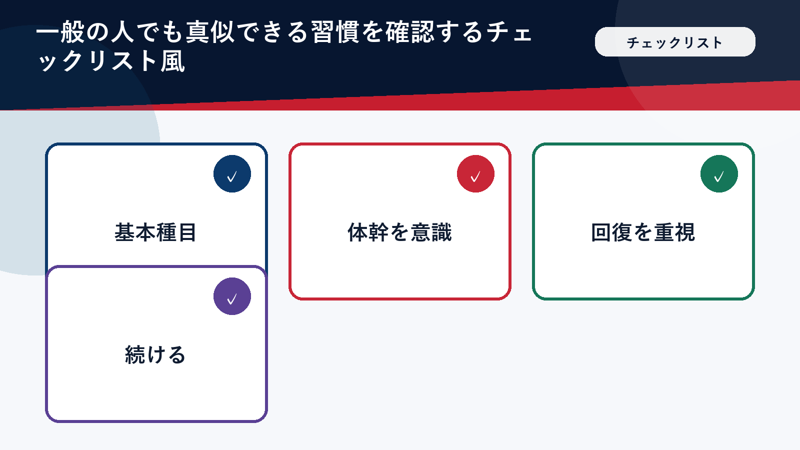 大谷の体づくりから真似できる習慣をまとめたチェックリスト