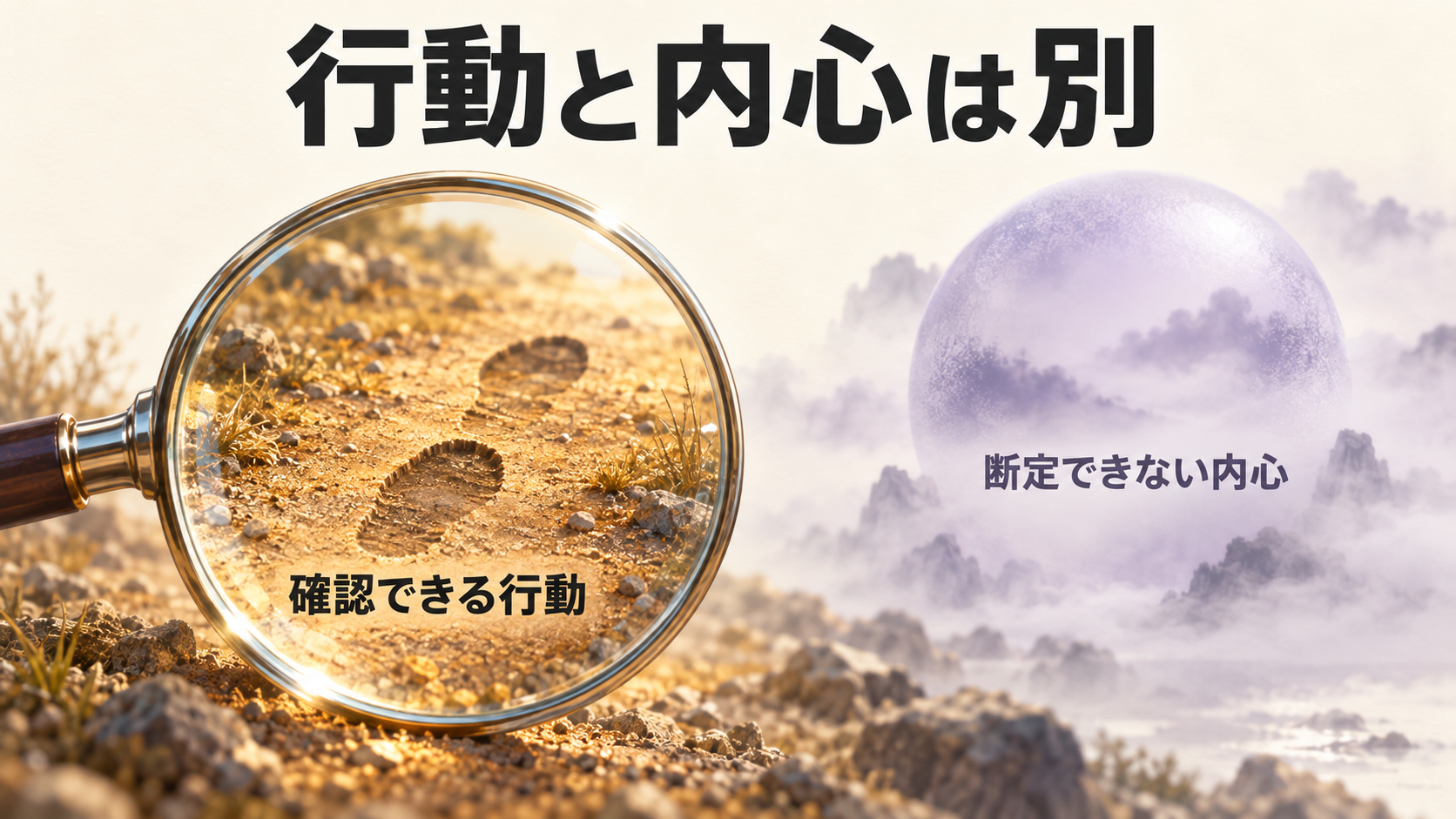 行動と内心は別