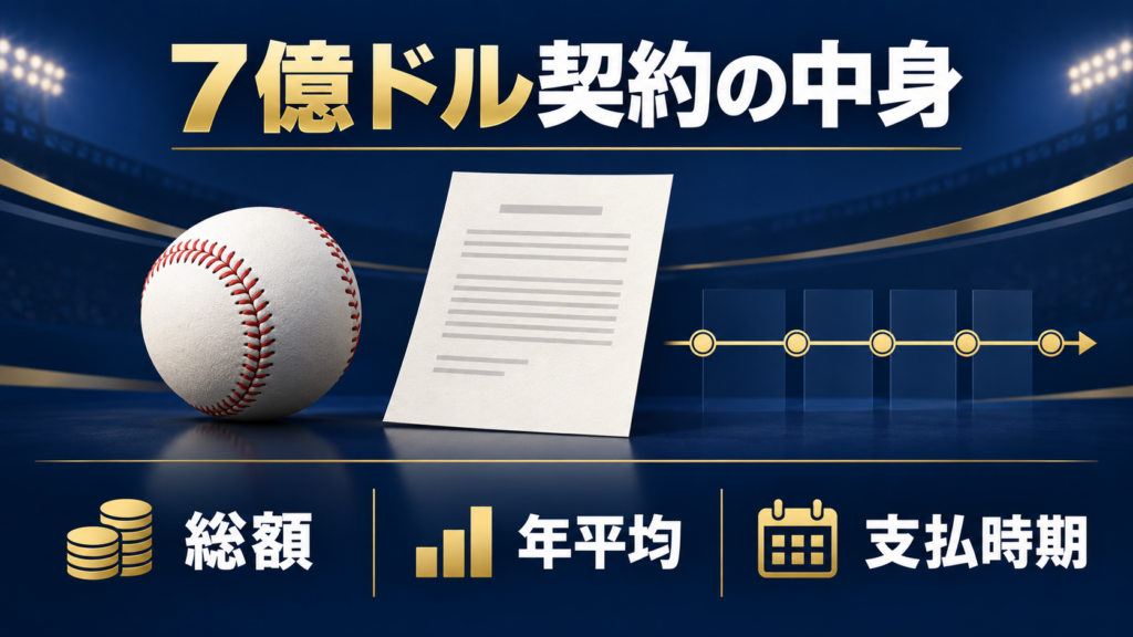 総額・年平均・支払時期に分けて読む大谷の契約