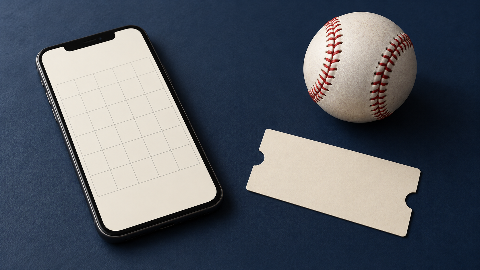 スマートフォンで野球の予定を確認するイメージ
