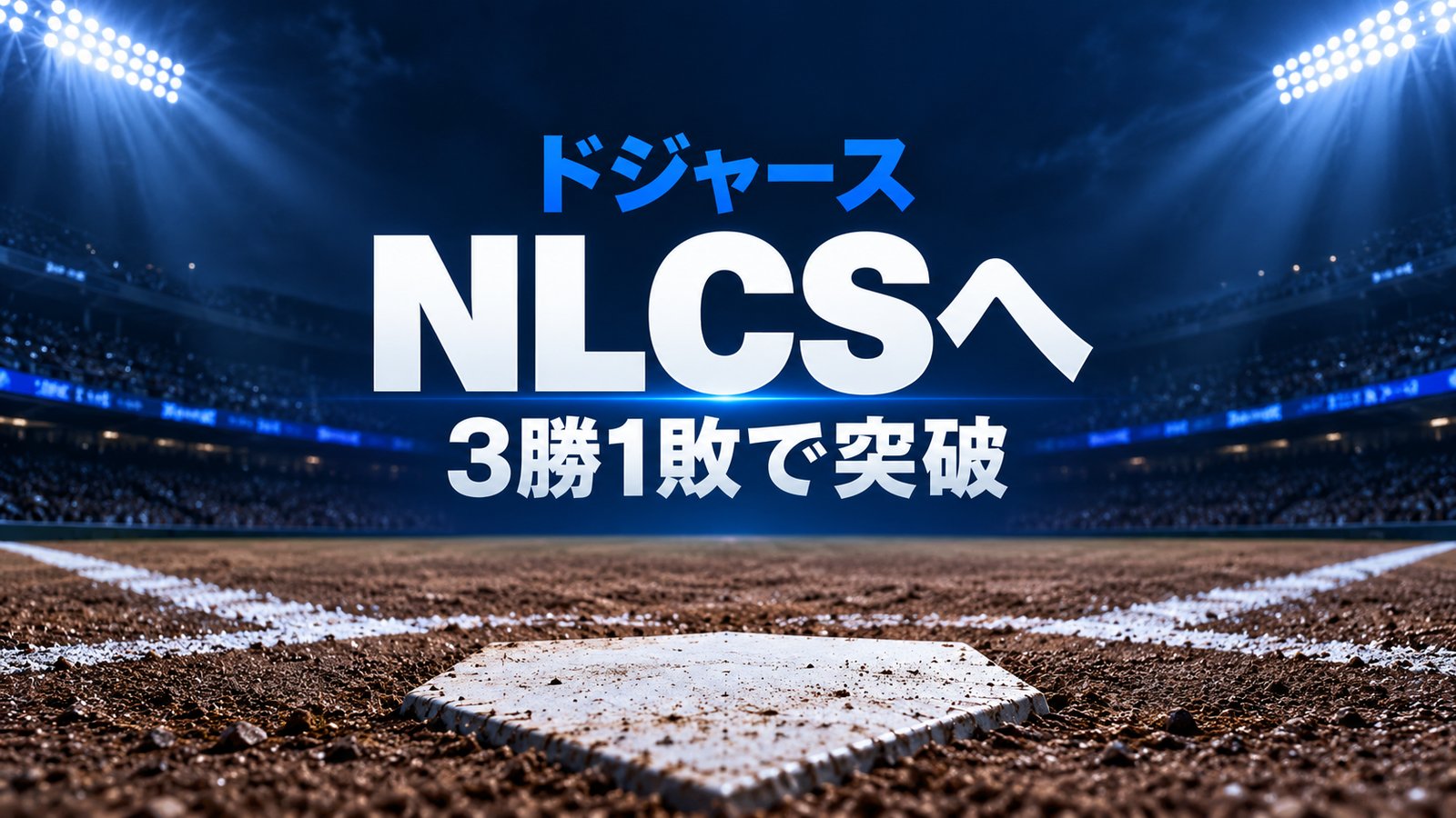 ドジャース、NLCSへ。3勝1敗で突破