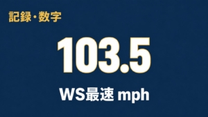 記録・数字、103.5、WS最速 mph