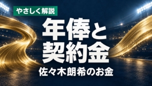 やさしく解説、年俸と契約金、佐々木朗希のお金の文字