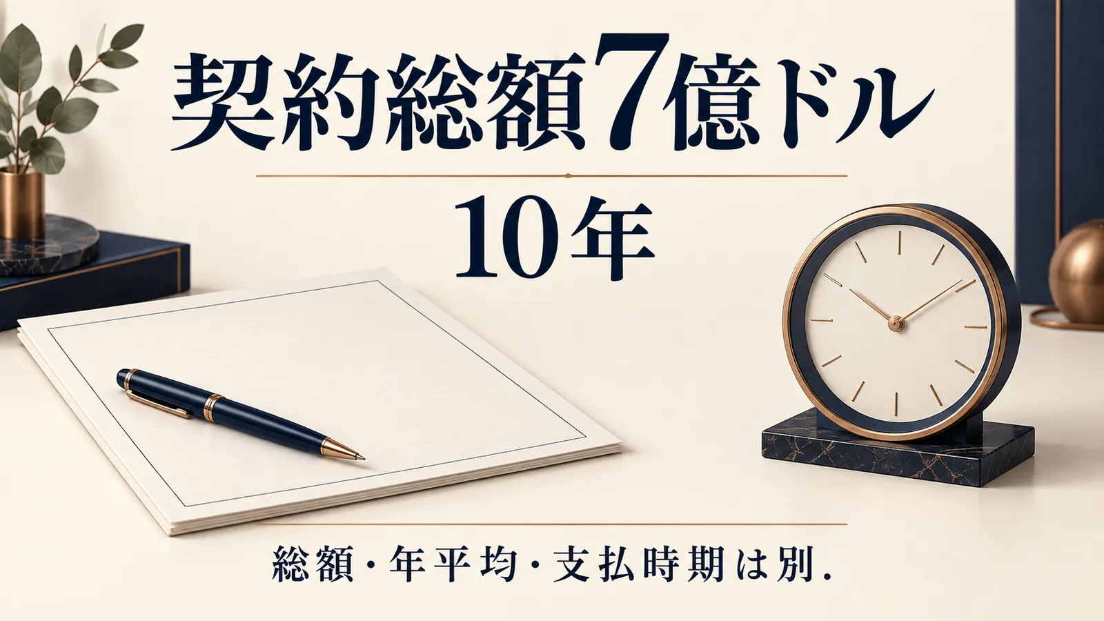 契約総額と期間と支払い時期を分ける図